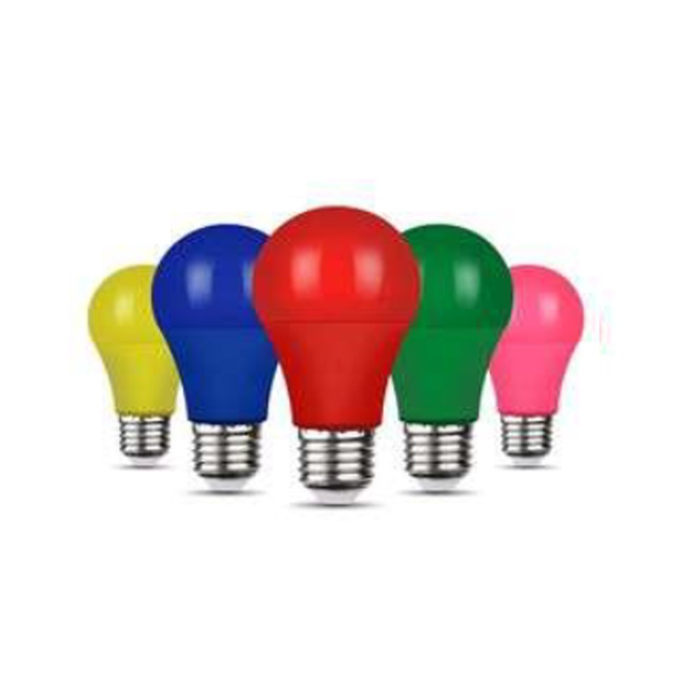 Coloured lamp — 9 W — LED lamp, E27, product photo on white